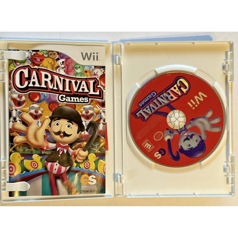 Nintendo Wii Games Lot Of 5 Wipeout the Game Cabela's Big Game Carnival Games‎